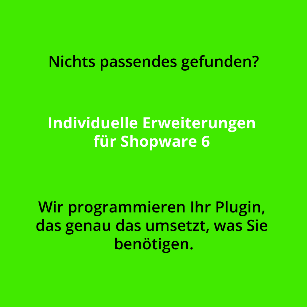 Shopware 6 Plugin Programmierung