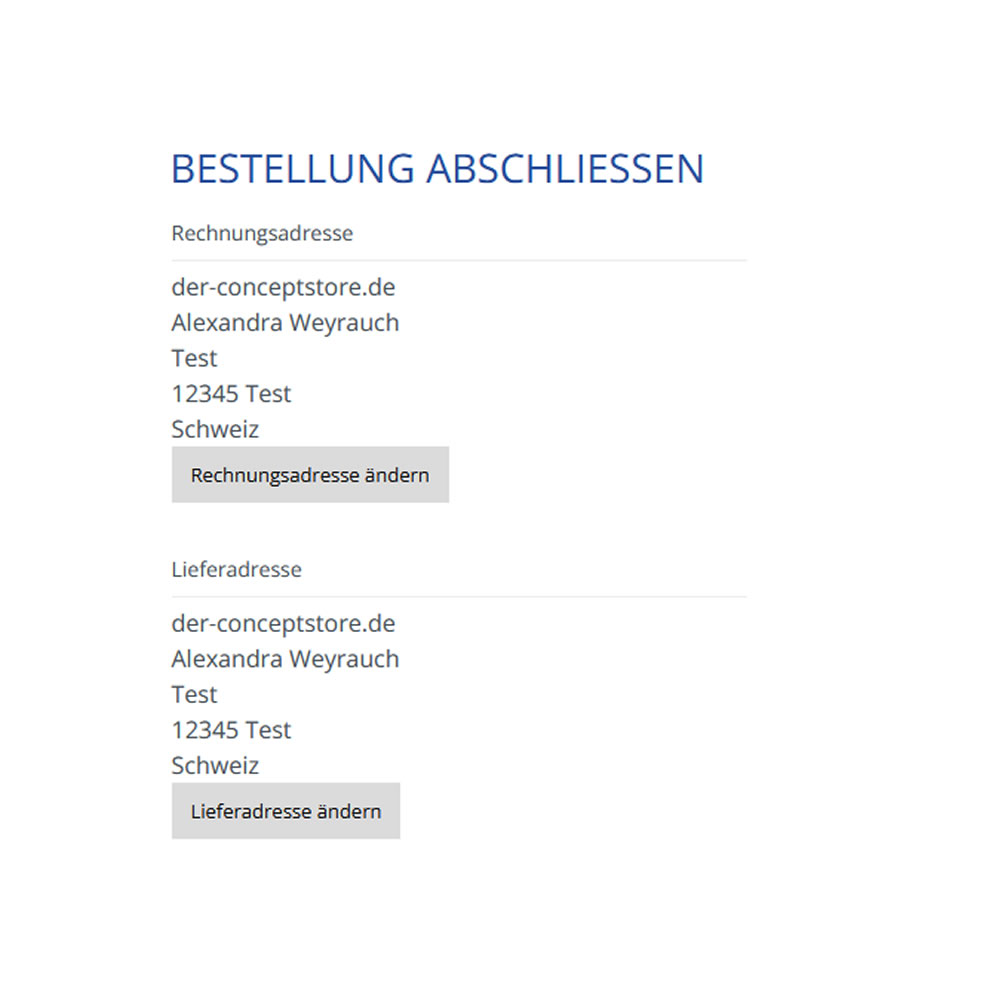 Reihenfolge von Rechnungsadresse und Lieferadresse ändern Reihenfolge von Rechnungsadresse und Lieferadresse ändern