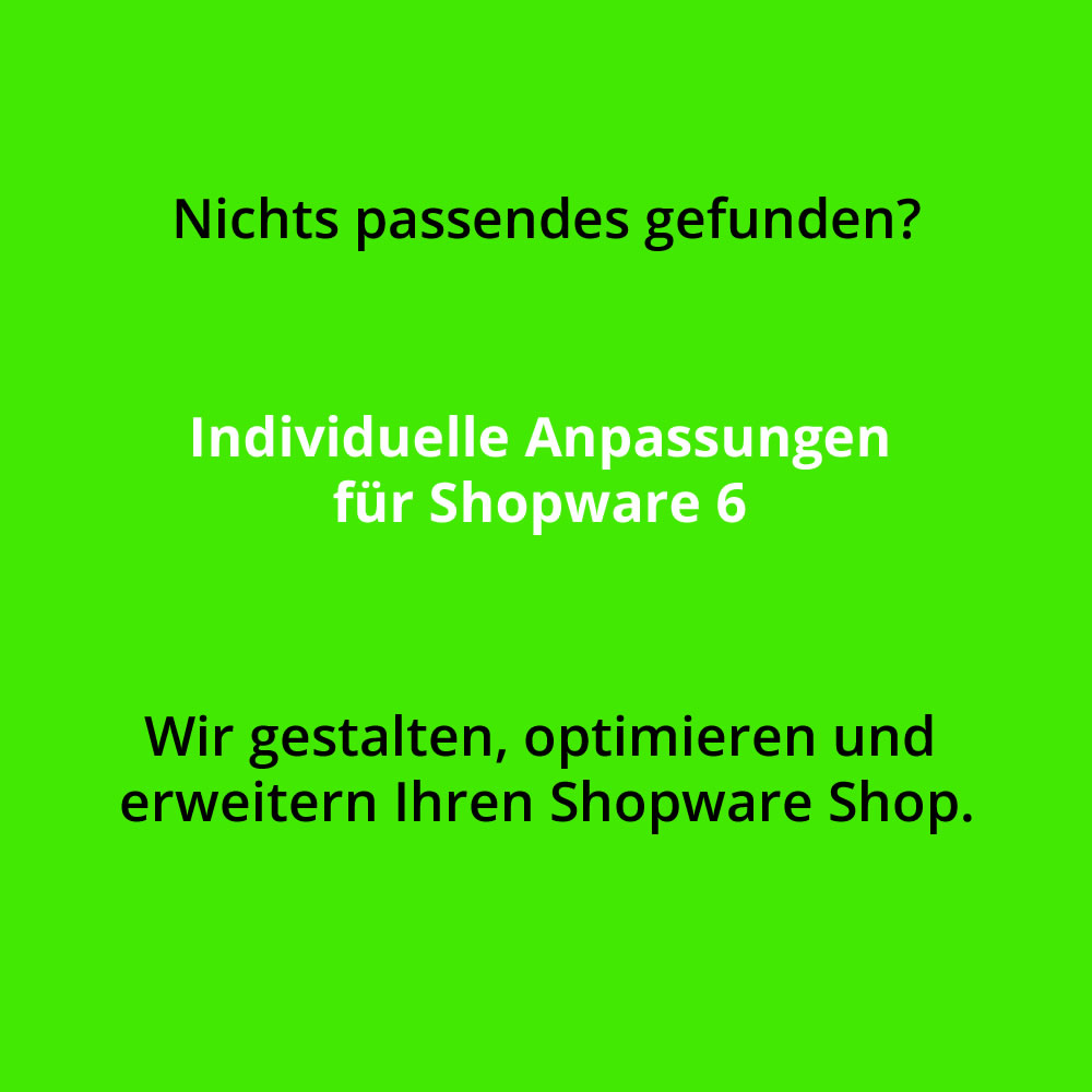 Shopware 6 Individuelle Anpassungen