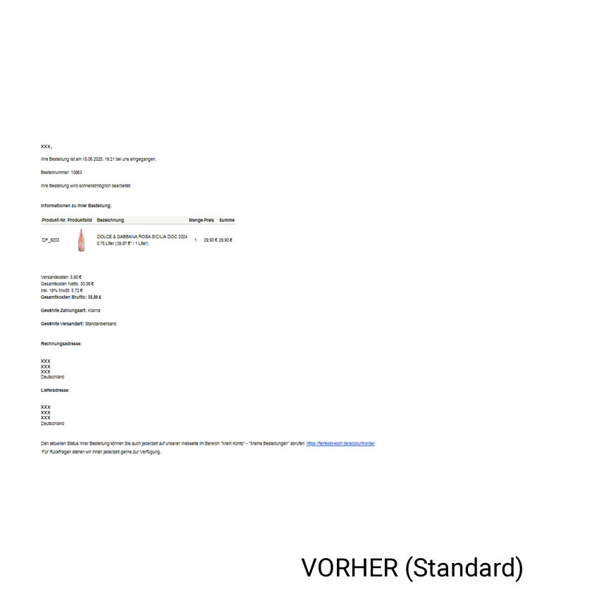 Individuelle E-Mail Templates